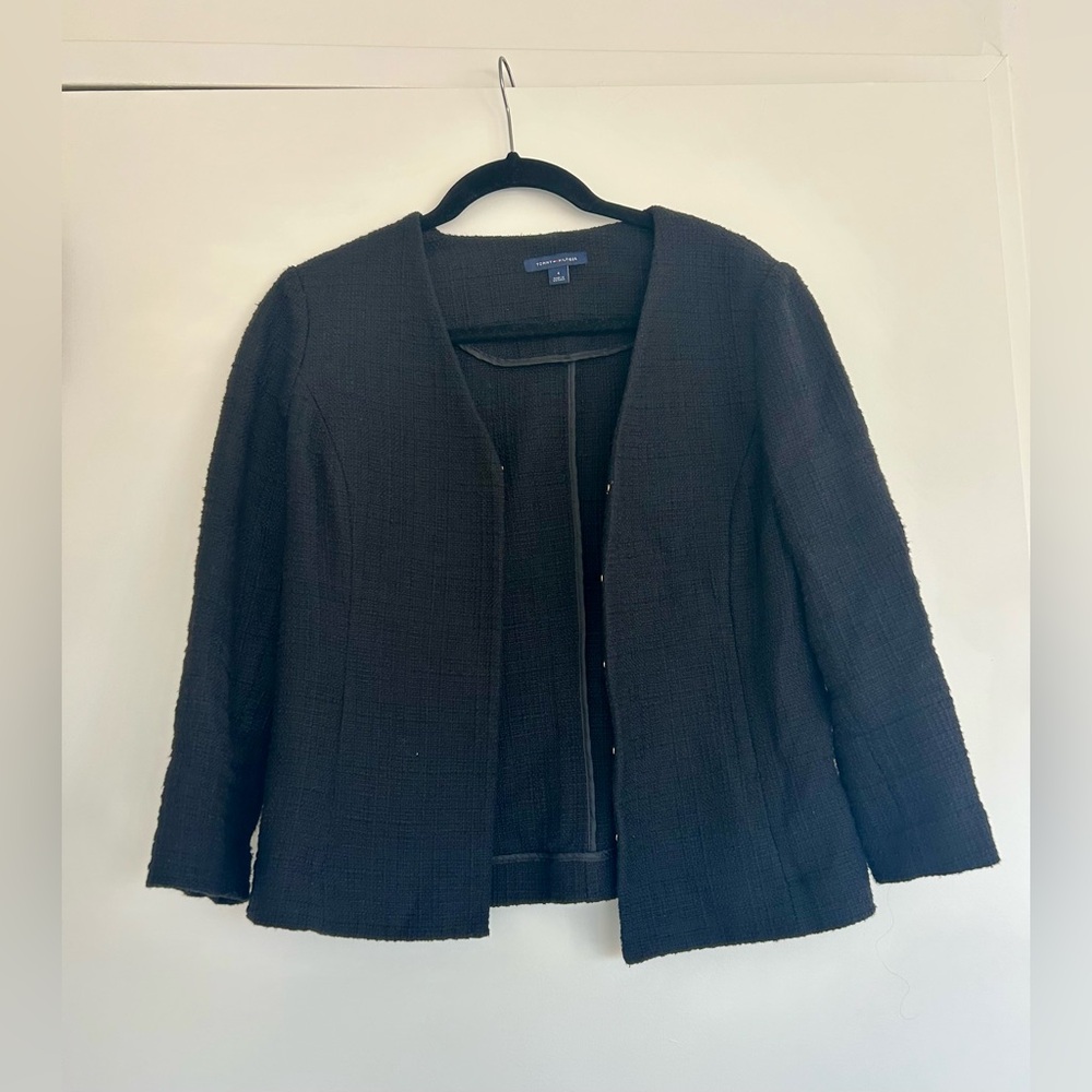 Tommy Hilfiger Tweed Black Blazer